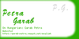 petra garab business card